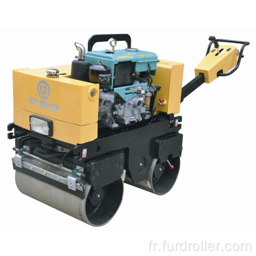 Rouleau manuel de route de compacteur de sol de double tambour de moteur diesel refroidi à l'eau utilisé pour l'asphalte FYL-800CS